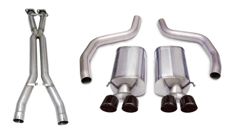 Chevrolet Corvette ZR1 Performance Exhaust - Rear - CORSA Performance - Cat-Back Sport Dual Rear Exit w/ Twin 4.0in Tips - Black - `06-`11 Chevrolet Corvette ZR1 Performance Exhaust - Rear - CORSA Performance - Cat-Back Sport Dual Rear Exit w/ Twin 4.0in Tips - Black - `06-`11